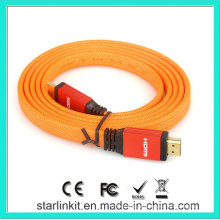 Veste en PVC plat 1.4V 1080P Câble HDMI Orange